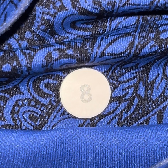 Lululemon Like Nothing 7/8 Tight Antique Paisley Sapphire Blue Black - Picture 8 of 8